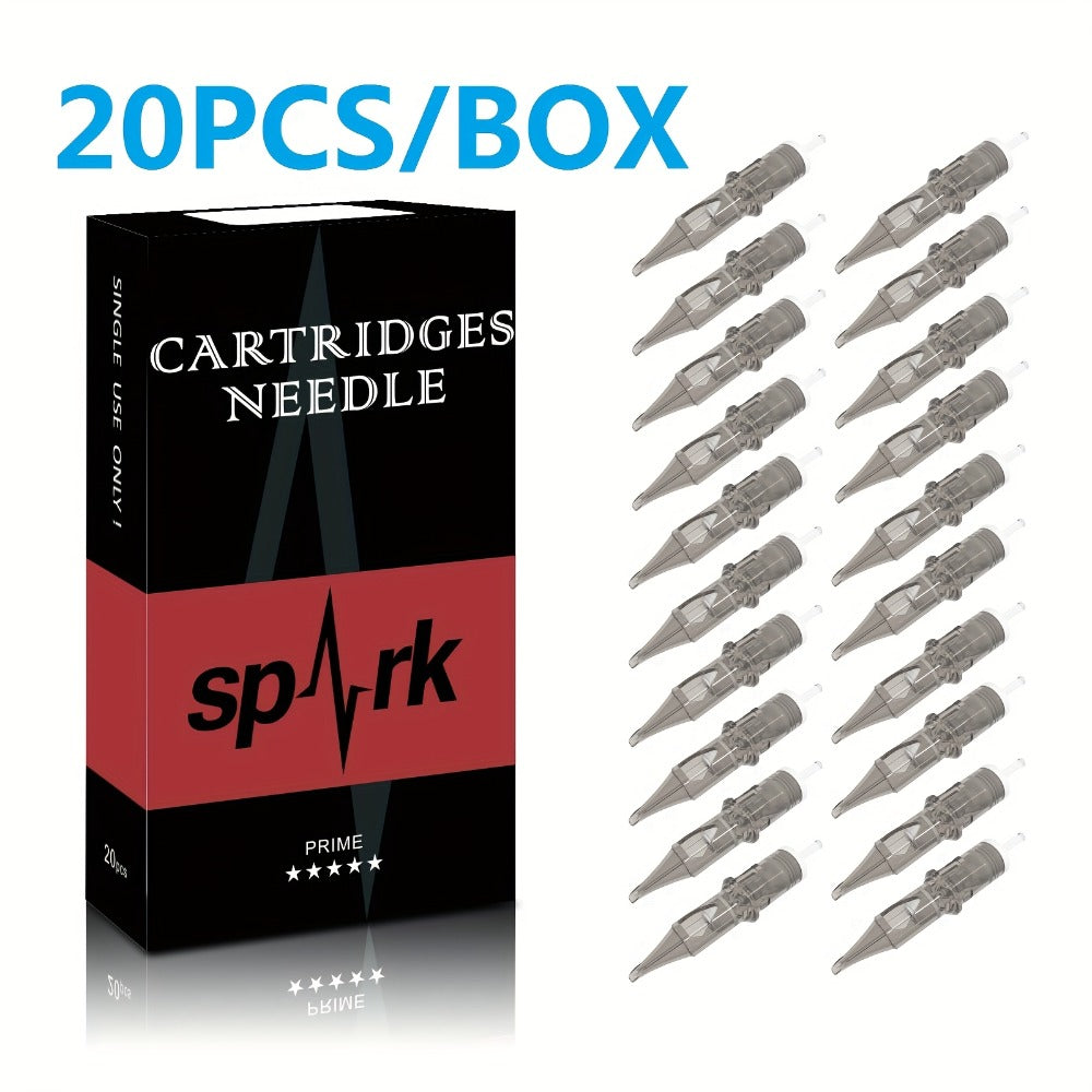Tattoo Cartridge Needles with SPARK Label, 20-Piece Box and 24 Retained RL RS CM M1 Model Choices — image 4