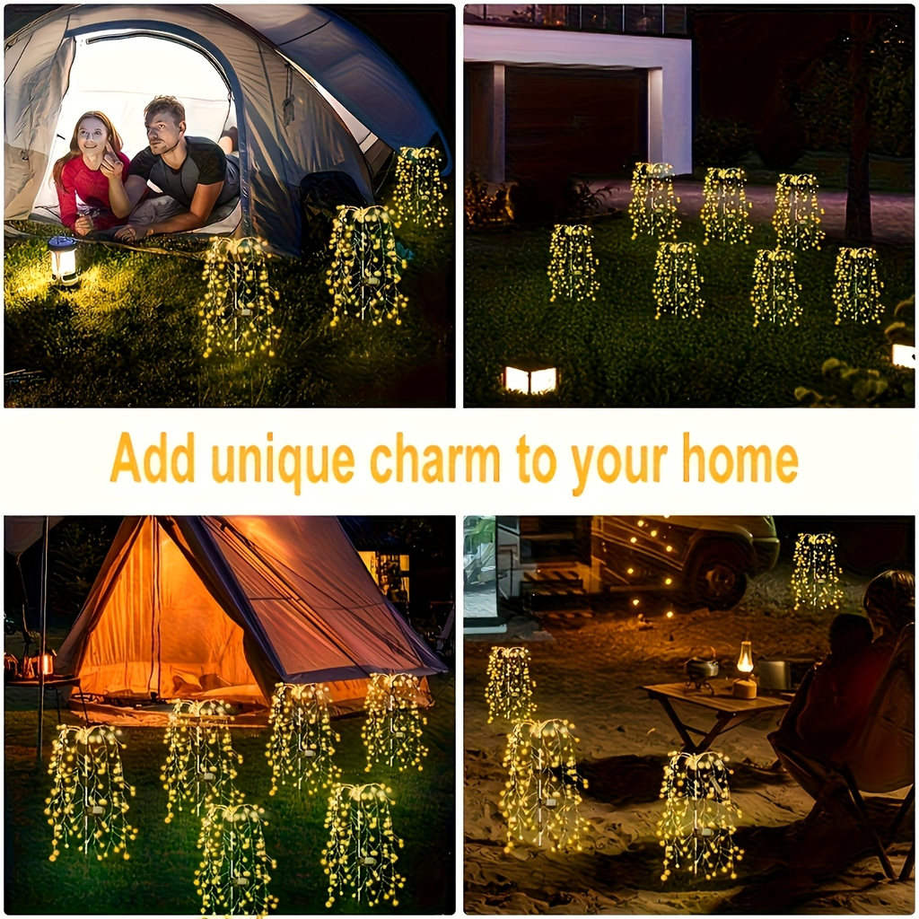 Solar Firecracker Cluster String Lights with 120 LEDs in Warm Color or Multicolor Checkout Options — image 10