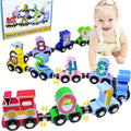 Magnetic Wooden Animal Train Set 12pcs with Storage Bag, Number & Animal Learning Toy for Toddlers Ages 1 2 3 — image 6