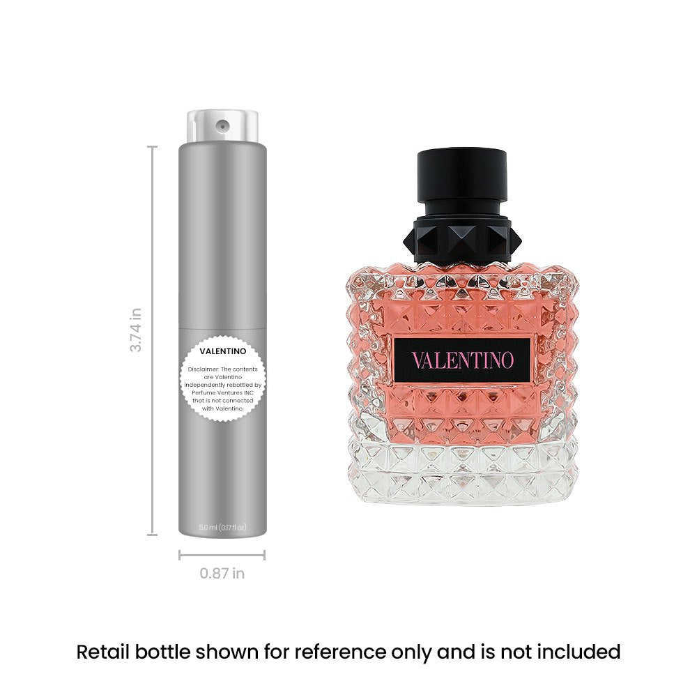 Perfume Travel Spray Valentino Donna Born in Roma Eau de Parfum 5ml in a Compact Pink Atomizer — image 4