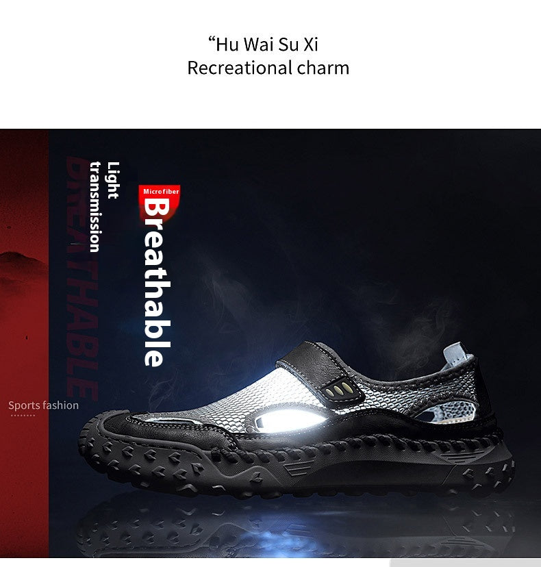 Summer Outdoor Casual Hollow Mesh Surface Breathable Men's Sandals