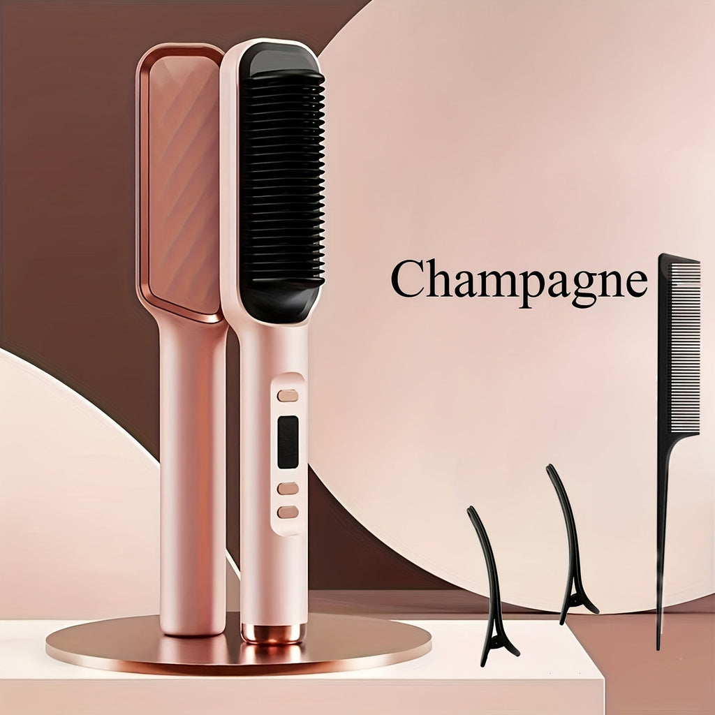 2-in-1 Wet and Dry Hair Straightener Curler Portable Flat Iron Fast Heat Adjustable Temperature, for Home, Travel and Salon H