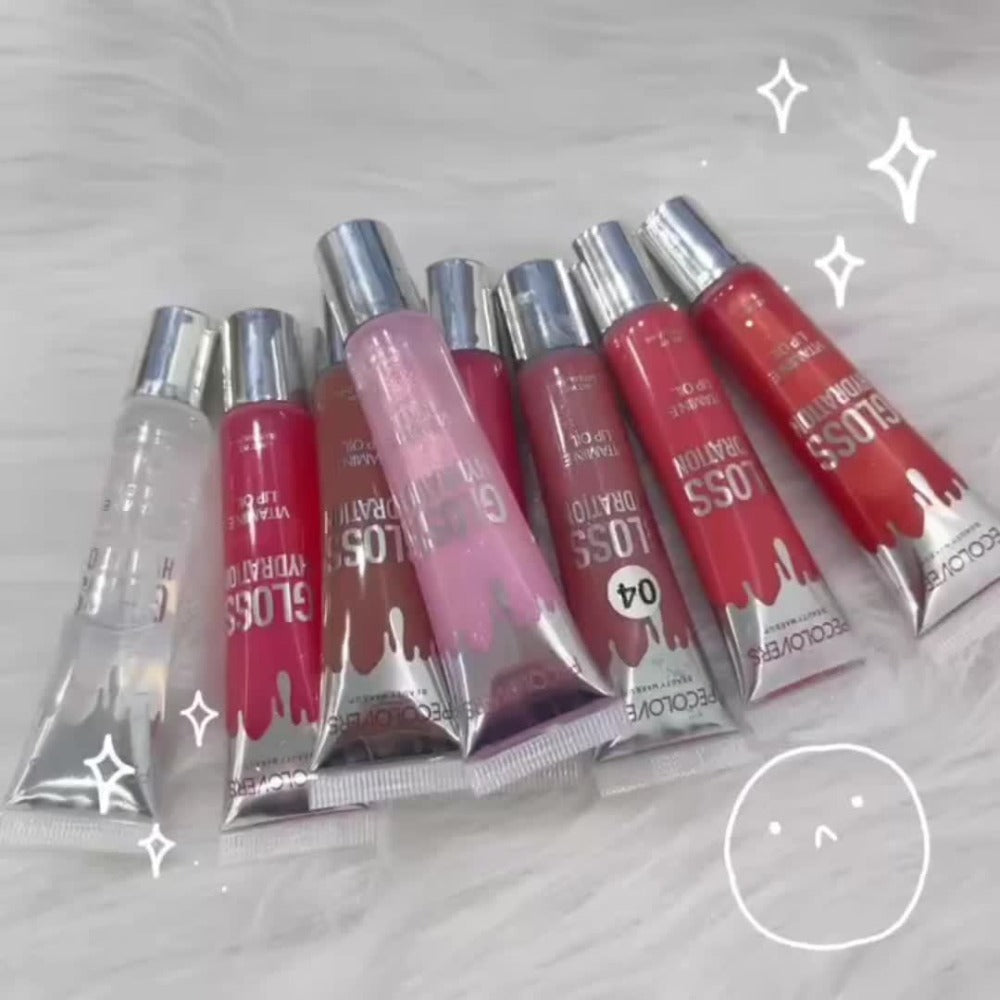 Pearlescent Glitter Lip Gloss Set 8 Pieces with Lip Oil Formula, for Makeup, Travel and Everyday Vanity Use — image 8