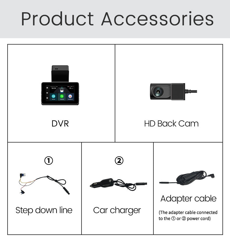 2K HD Wi-Fi Rearview Camera Car HD Dash Cam