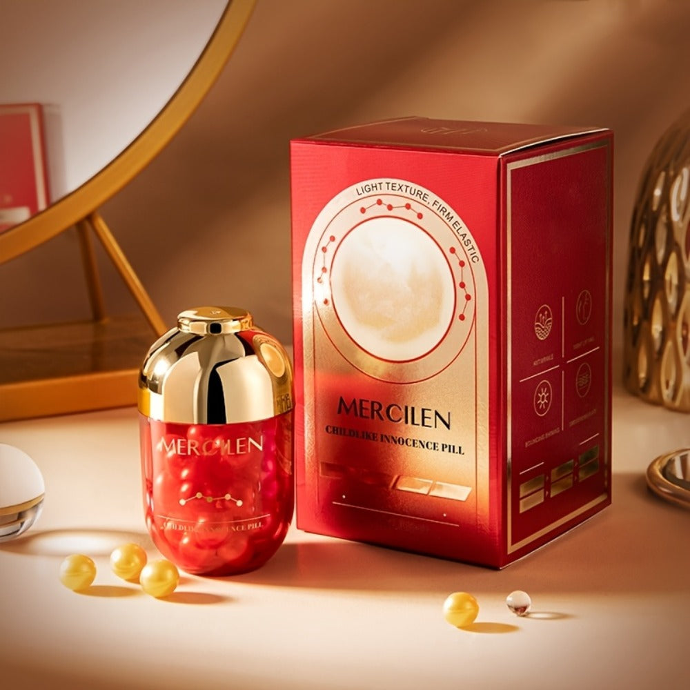 Face Serum Mercilen Collagen Capsules with Jojoba Oil, Plant Squalane and Glycerin in a 30-Piece Bottle — image 2