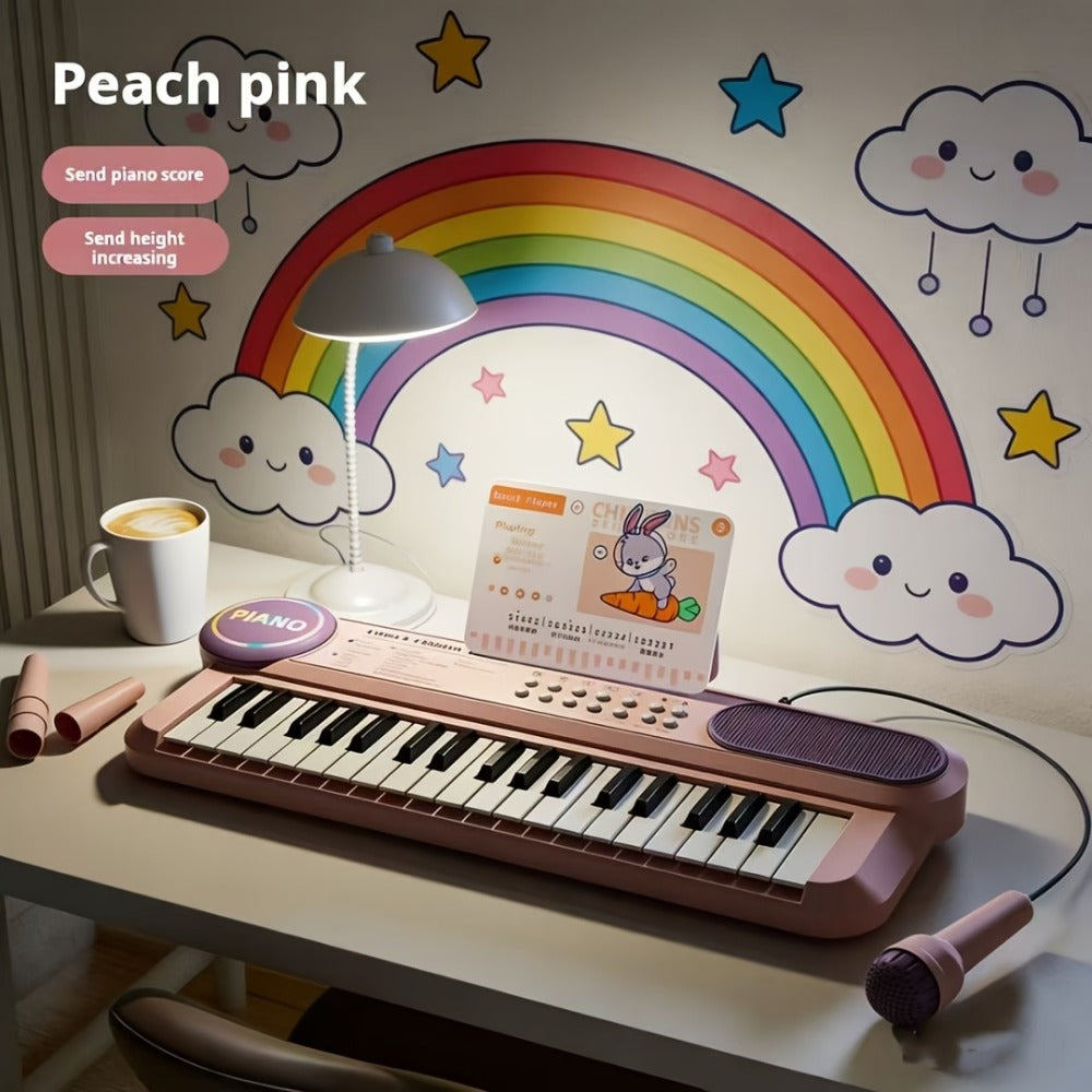Kids Electronic Keyboard Piano 37 Keys with Microphone, Multi-Function Musical Instrument Toy for Children — image 7
