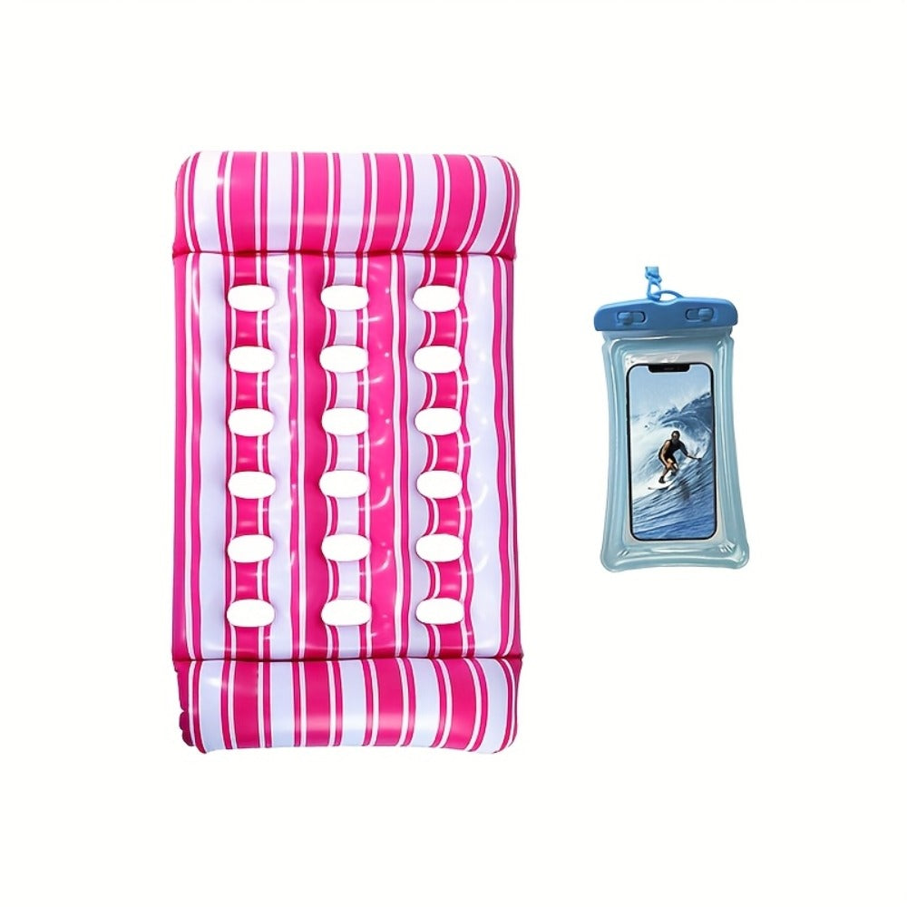 Pool Float Striped Tanning Mat with Built-In Headrest, 51.18 x 27.56 Inches and Three Color Selections — image 8