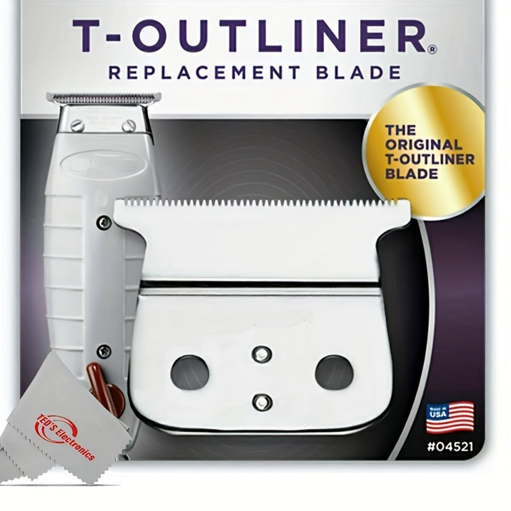 Andis T-Outliner Replacement Blade #04521 Close-Cutting T-Blade Compatible with GTO GO SL Trimmer Models – Professional Barbe
