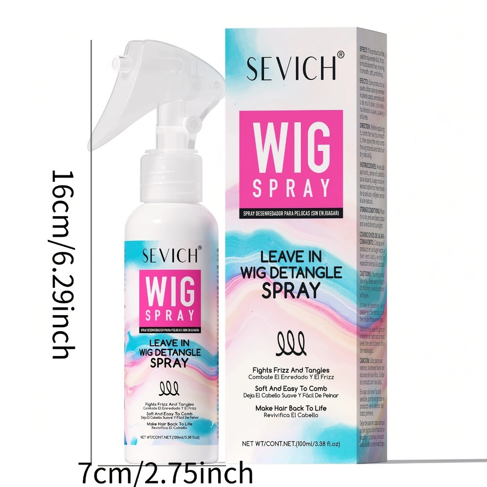 Wig Detangling Spray Leave-In Conditioner for Synthetic & Human Hair Wigs, Featherlight Frizz Control — image 4