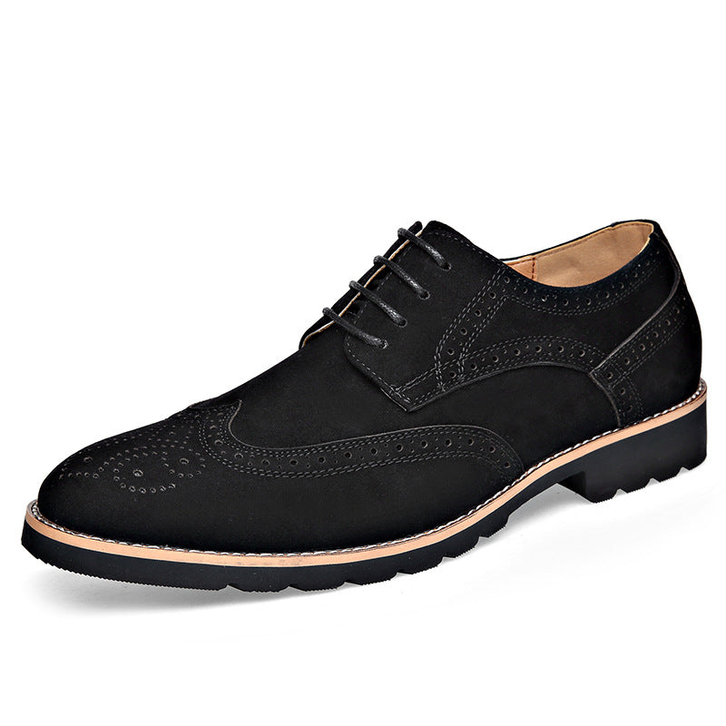 Premium Brock Men's Leather Shoes - Pointed Toe Business Casual