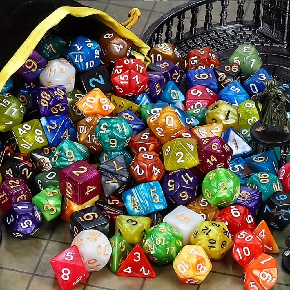 DND Polyhedral Dice Set 25 Sets 175pcs, Double Color D4 D6 D8 D10 D12 D20 for Dungeons & Dragons RPG MTG Tabletop Games — ima