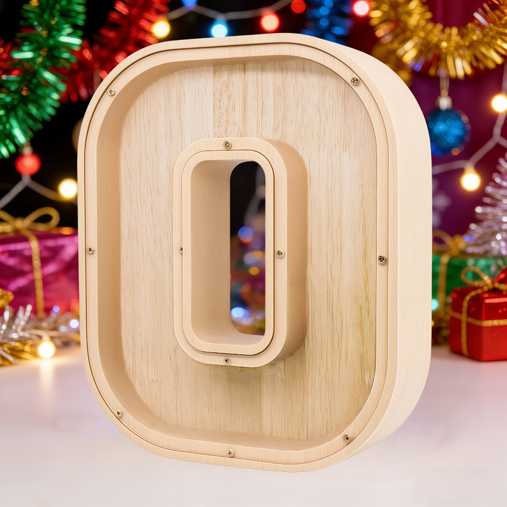 Alphabet Letter Piggy Bank A-Z Wooden Coin Bank Large Capacity Transparent – Personalized Savings Box for Kids | Back to Scho