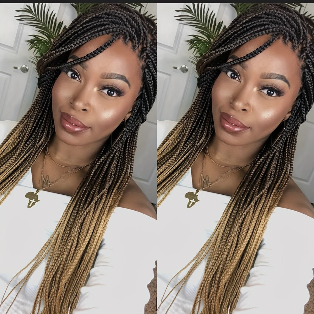 Long Box-Braid Wig with Full Lace Cap in 26- or 38-Inch Lengths and Four Lettered Color Options — image 11