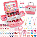 Kids Jewelry & Dress-Up Set 152 PCS, Costume Jewelry Hair Clips Bands & Accessories for Girls Ages 3+ — image 9