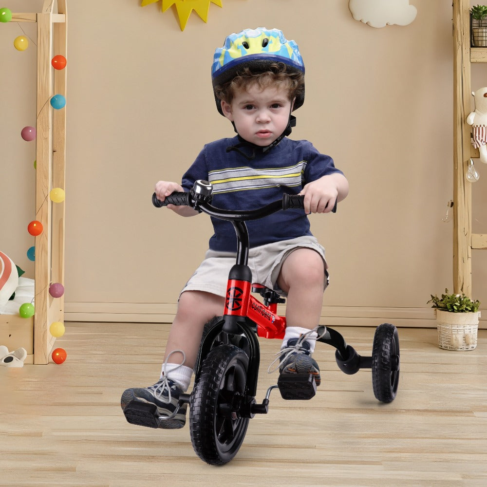 3-in-1 Kids Tricycle Balance Bike Carbon Steel Frame EVA Wheels Foldable with the Listed Color, Size or Set Options for Every