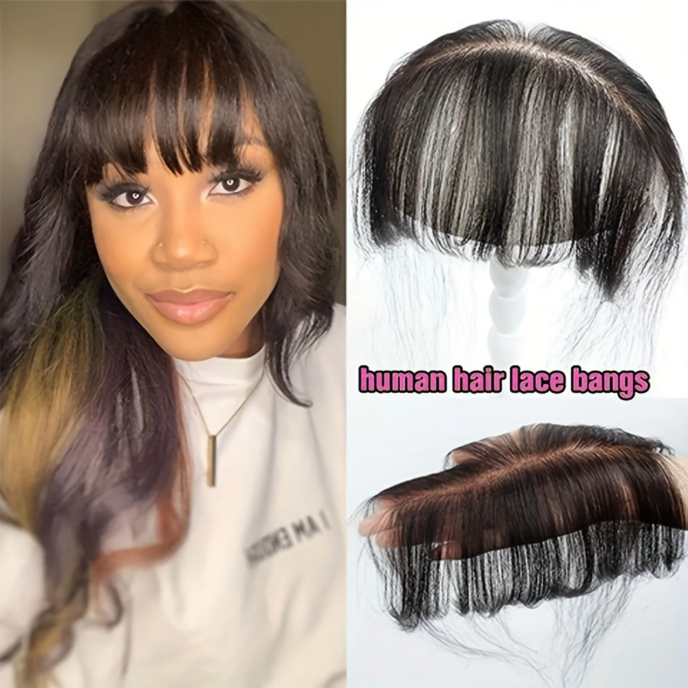 Hair Accessories 6x1 HD Lace Hairline Piece with Six-Inch Human Hair Fringe in Natural Color — image 11