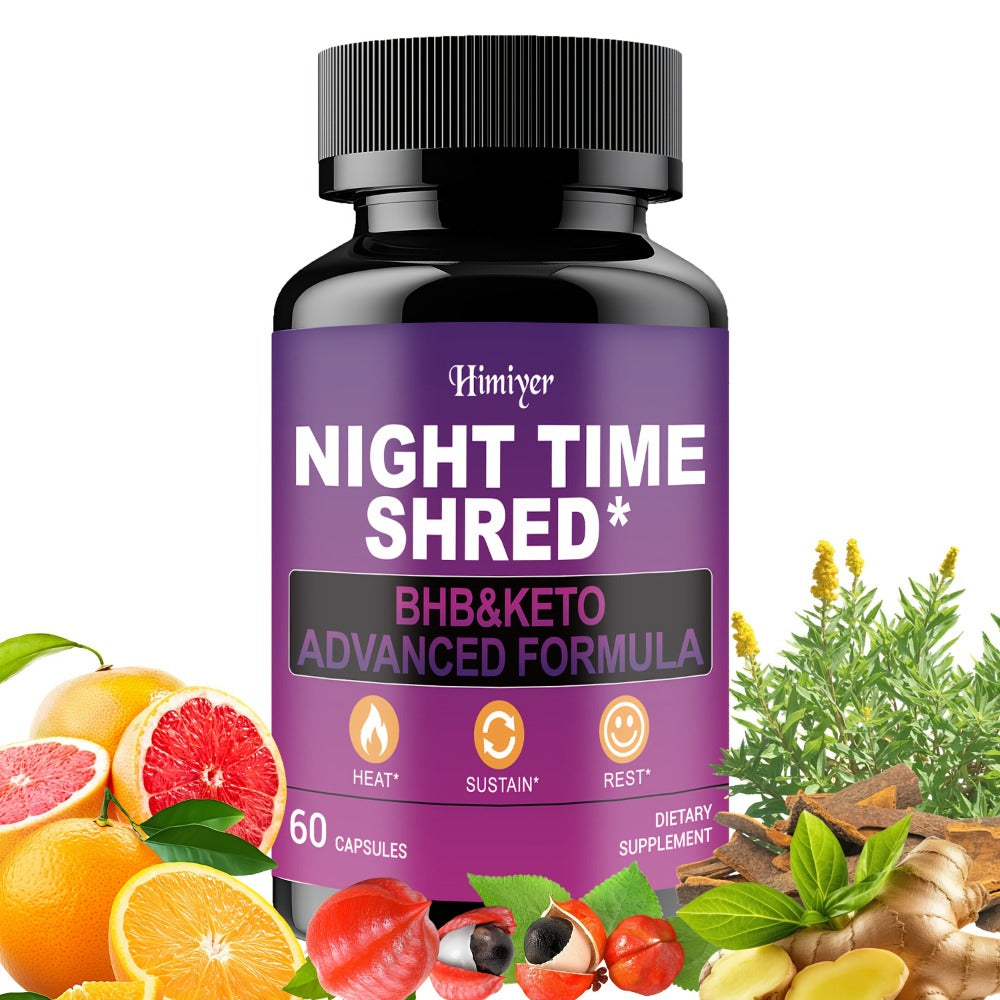 Night Time Fat Burner for Women, Shred Mask Capsules with Caffeine, Goji Berries & Dandelion Root — image 3