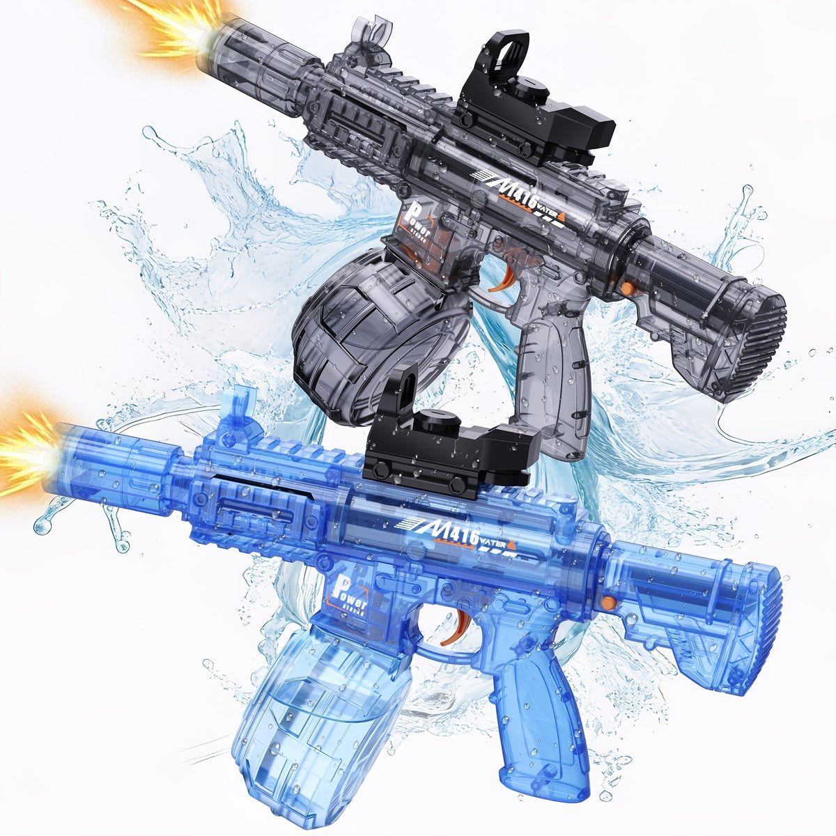 Two-Piece Electric Light-and-Sound Water Blaster Sets in 727 or 737 Models and Blue or Black Colors — image 1