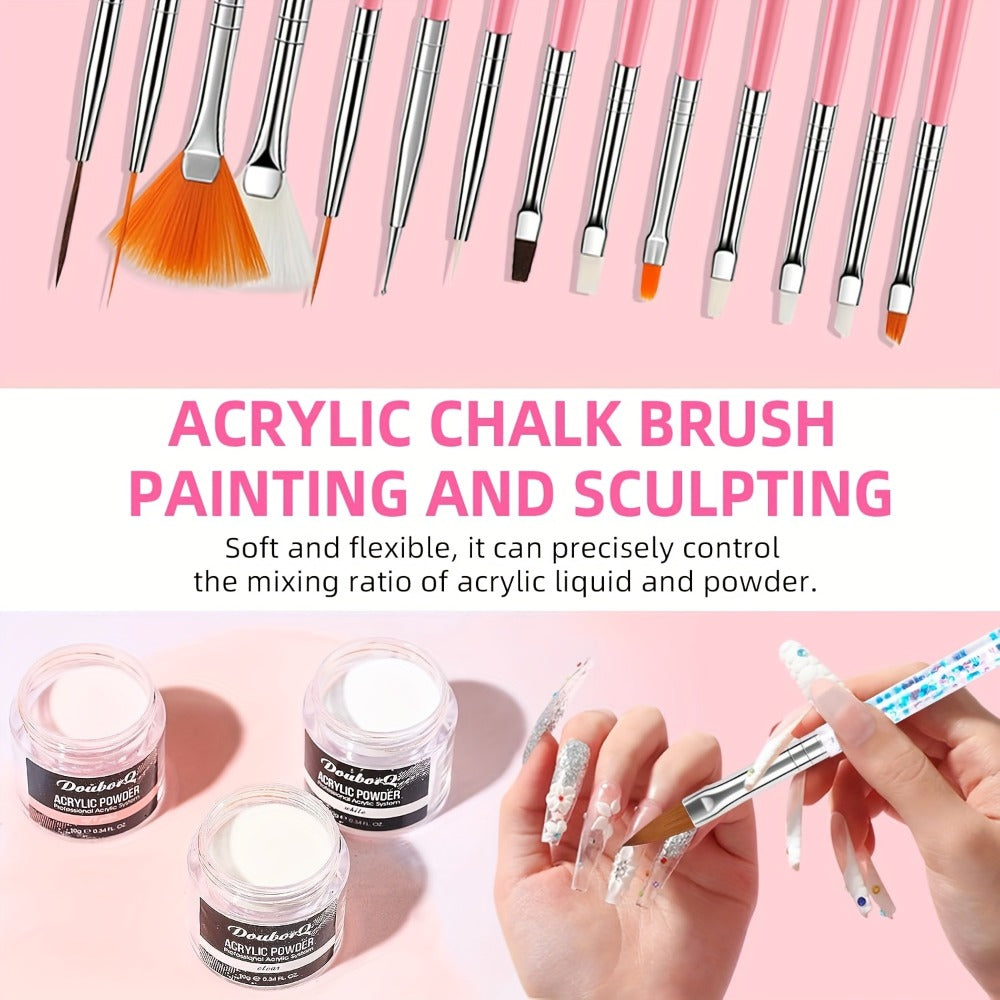Acrylic Nail Kit with Electric Drill & UV LED Nail Lamp – Complete Professional Starter Set for Beginners with Acrylic Powder