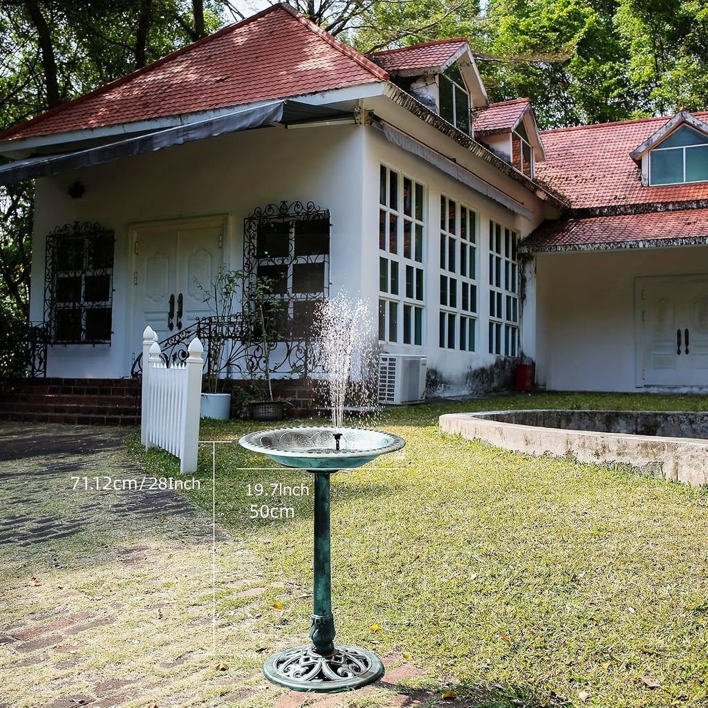 Solar Bird Bath with Fountain for Garden, Patio and Yard Use, with the Listed Configuration — image 3