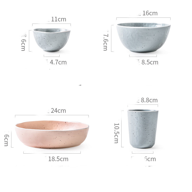 Plates Household Matte Tableware Eating Bowls
