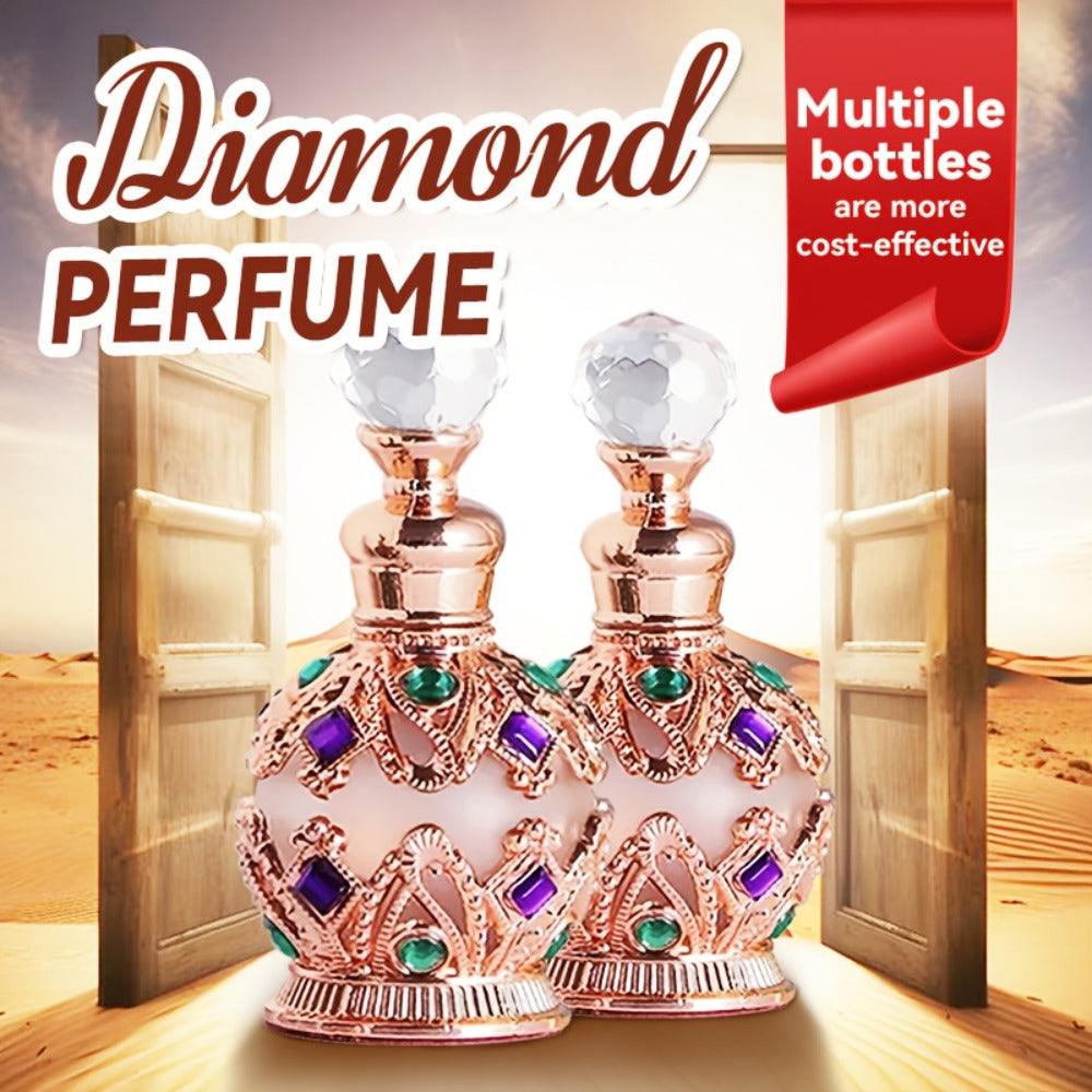 Arabian Perfume for Women Diamond Bottle EDT, Ocean Flower Vanilla Musk Fragrance Spray, Diamonds Woody & Diamond Crown Style