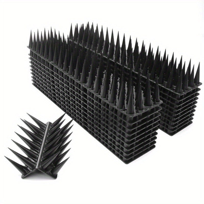 Bird Spikes, 4 Row Fence Balcony Window Sill Ledge for Garden, Yard and Pest Management, with the Listed Configuration — imag