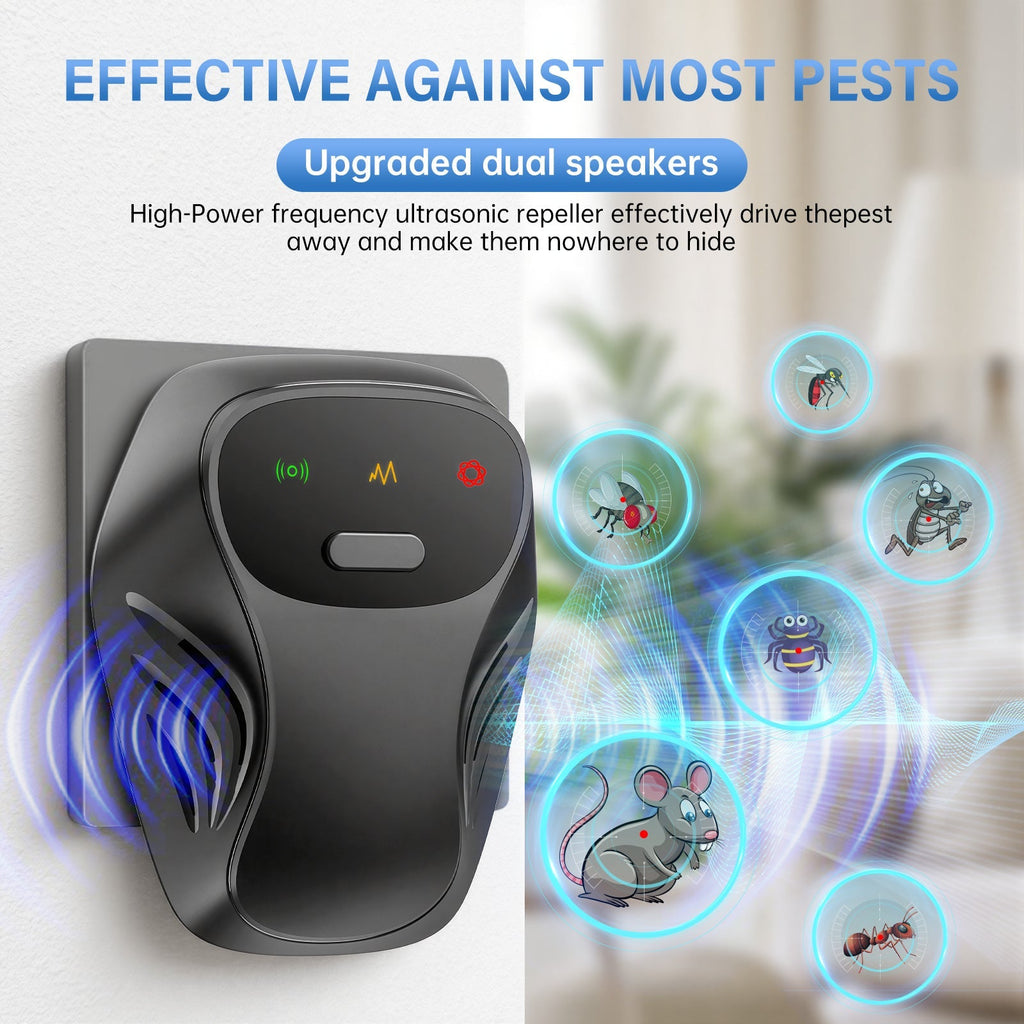 Ultrasonic Pest Repeller Plug In, Dual Speaker Rodent Indoor, Electronic Mouse Rat Insect Ant — image 1
