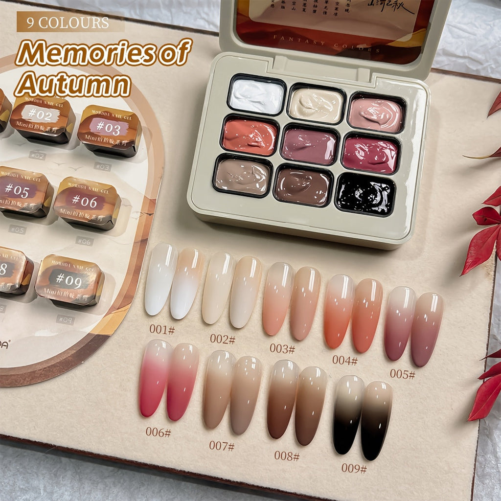 Gel Nail Polish 9-Color Mini Grid Sets for Ombre and Patting Art in 5 Curated Collection Options — image 23