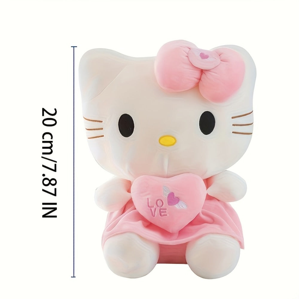 Hello Kitty Heart Plush Doll Kawaii Sanrio Stuffed Animal Cuddly Toy Gift with the Listed Color, Size or Set Options for Ever