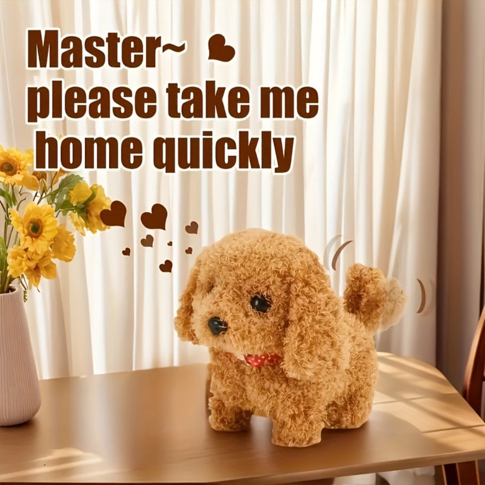 Brown Electronic Plush Puppy Toy with Walking, Barking and Tail-Motion Icons in a Single Boxed Option — image 10