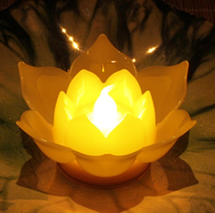 Electronic Plastic Big Lotus With Battery Lamp
