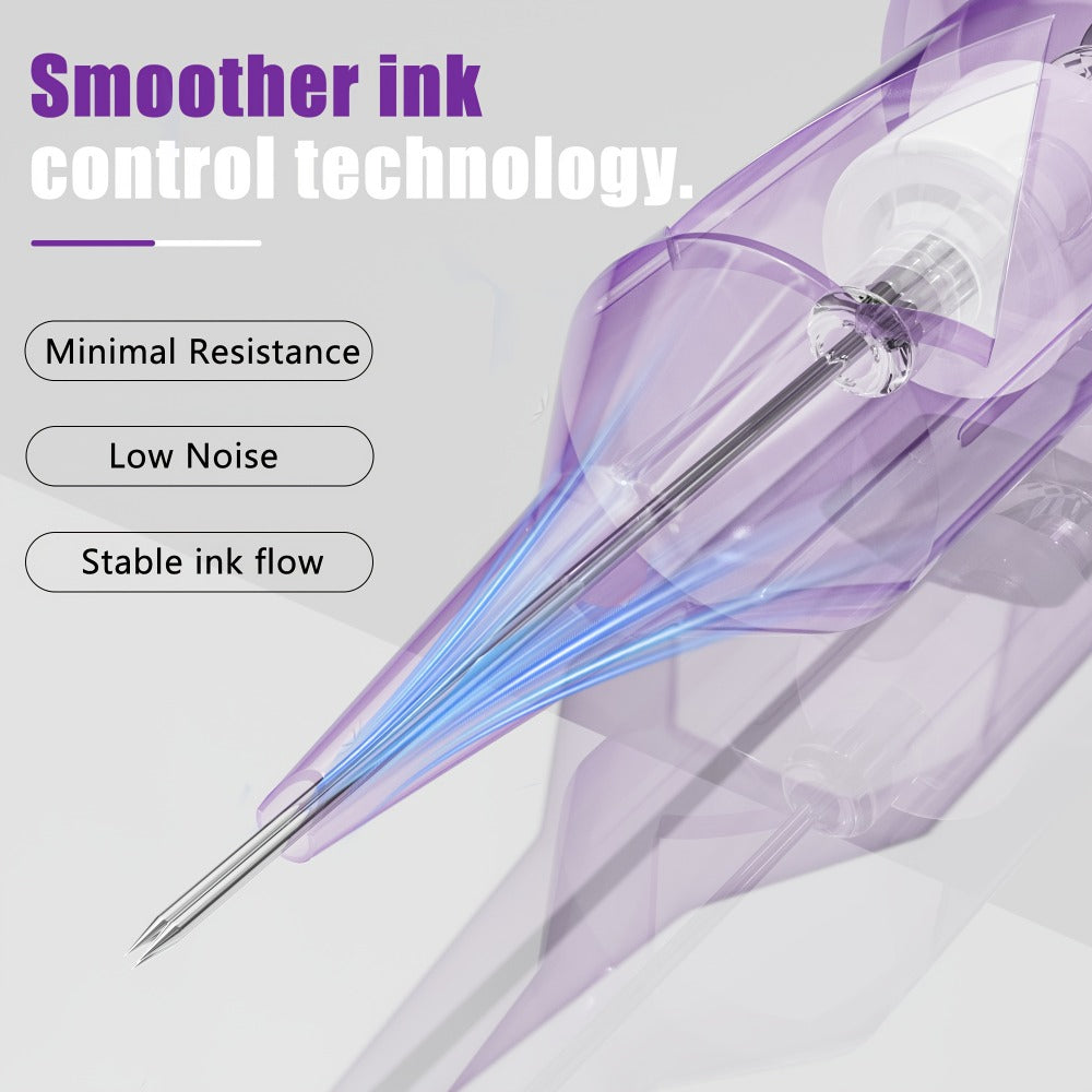 Tattoo Cartridge Needles with Lumentip Label, 50-Piece #12 Mixed or Round Liner Pack Choice — image 8