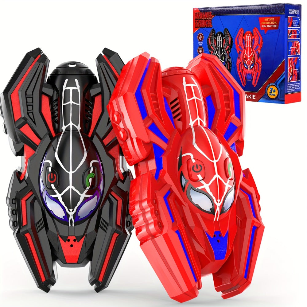 Spider Walkie Talkies for Kids 2-Pack, 2-Way Radio Toy, Grip, Push-to-Talk, Lanyard Hole, Ages 3-12 Boys & Girls — image 2