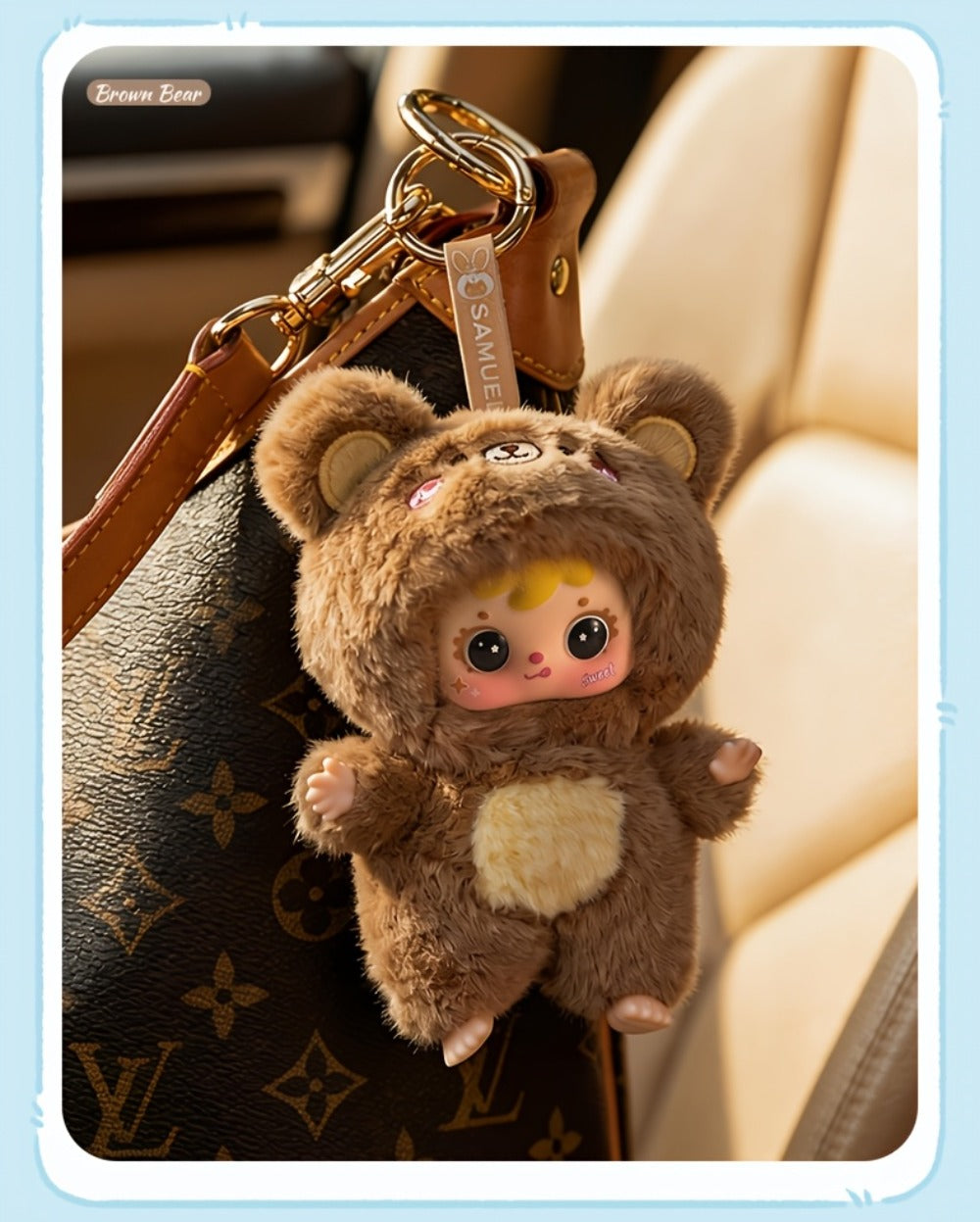 Kawaii Plush Keychain Charm, Cute Pet Healing Doll Rabbit Bear Stuffed Animal Bag Pendant, Random Style — image 18