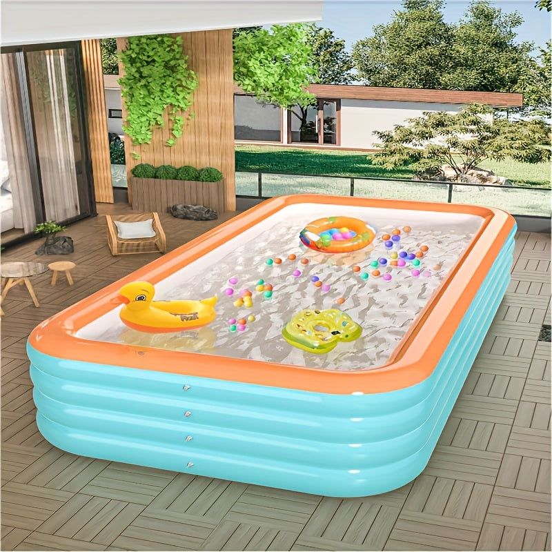 Inflatable Pool, Large Family Backyard Outdoor Summer Party Kids for Garden, Patio and Yard Use — image 8