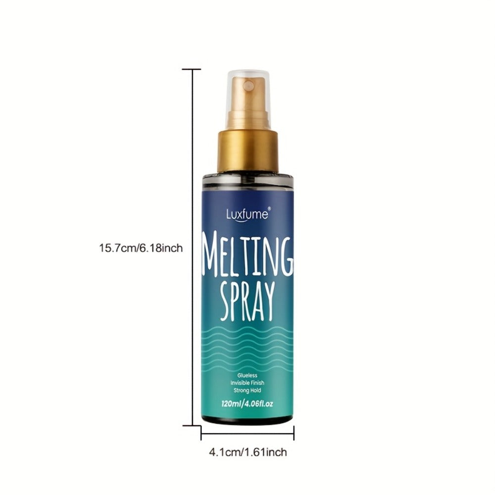 Lace Wig Melt Spray Strong Hold No Residue Quick Dry 4.06 Fl Oz Invisible Glueless Adhesive for Lace Front Closure Wigs Porta