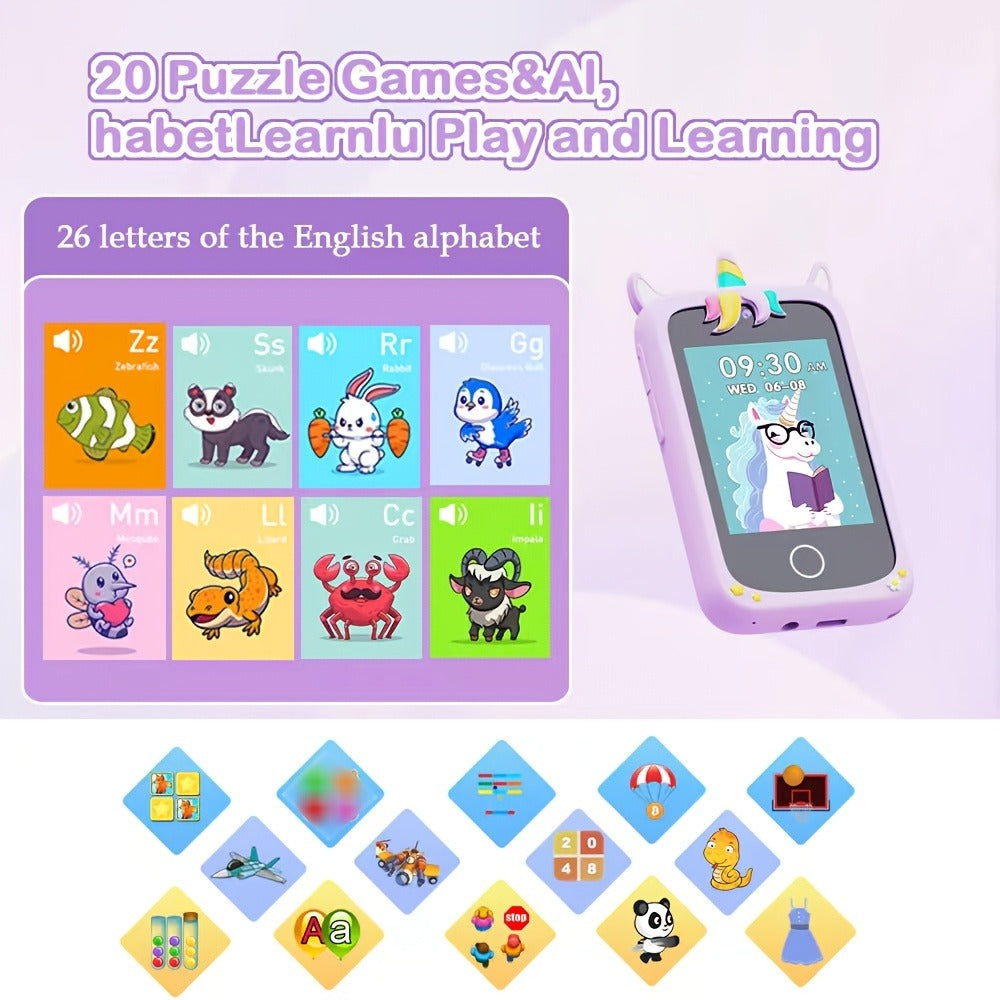 Kids Educational Smartphone Toy with 1080P HD Camera, 20 Mini-Games, Music, Stories & Habit Training — image 9