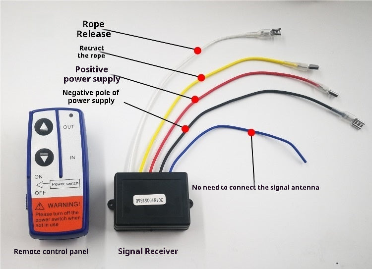 Mini Small Winch Low Wireless Remote Control Receiver Accessories