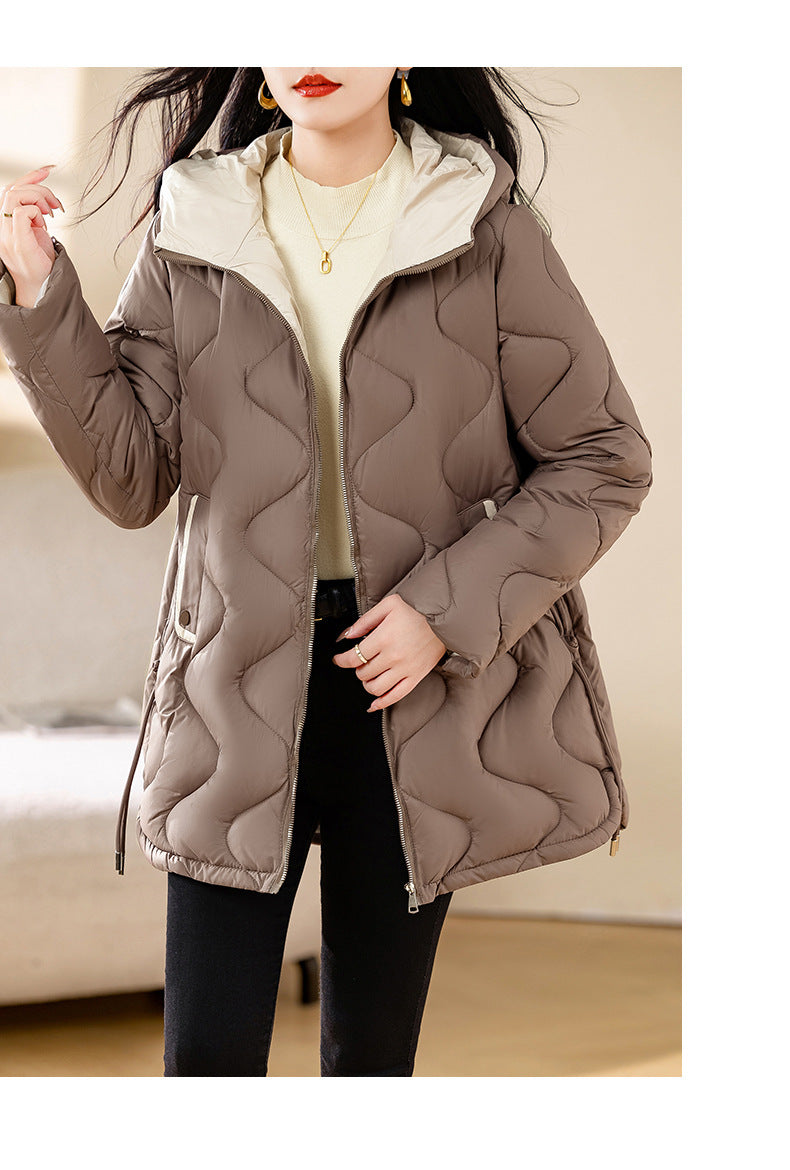 Winter Disposable Cotton-padded Coat For Women Padded Down Jacket Korean Style Mid-length Warm Jacket For Women