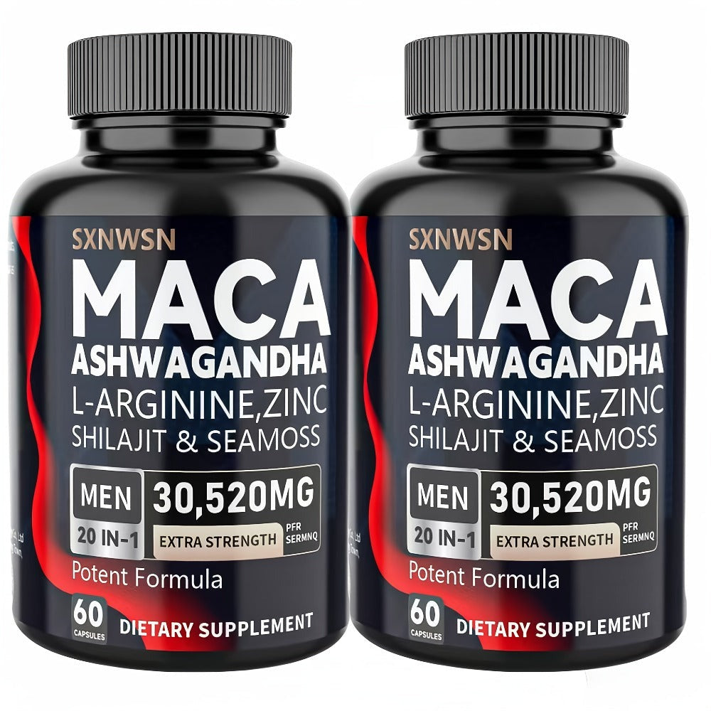 Dietary Supplement Capsules with SXNWSN Label, Sea Moss, Shilajit, Maca, L-Arginine and 60 or 120 Count — image 7