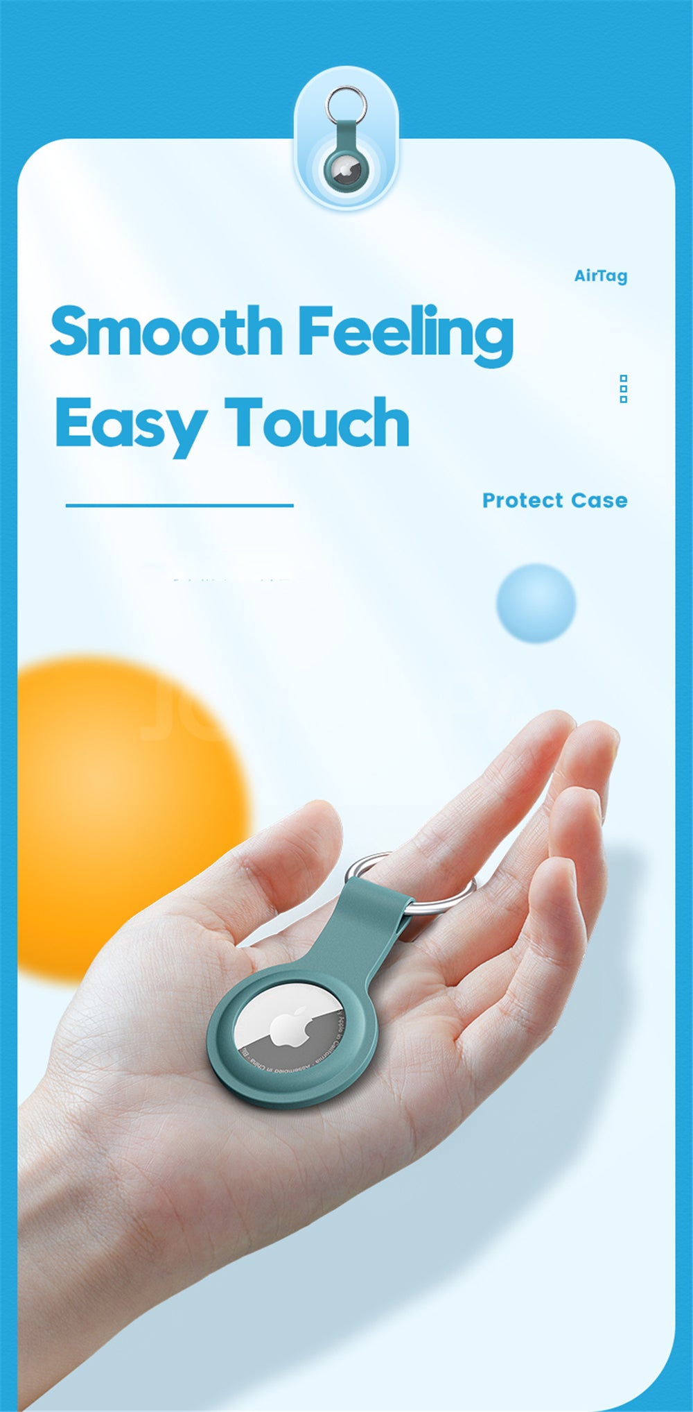 Suitable For Airtag Locator Tracker Anti-lost Keychain Waterproof Silicone Protective Case