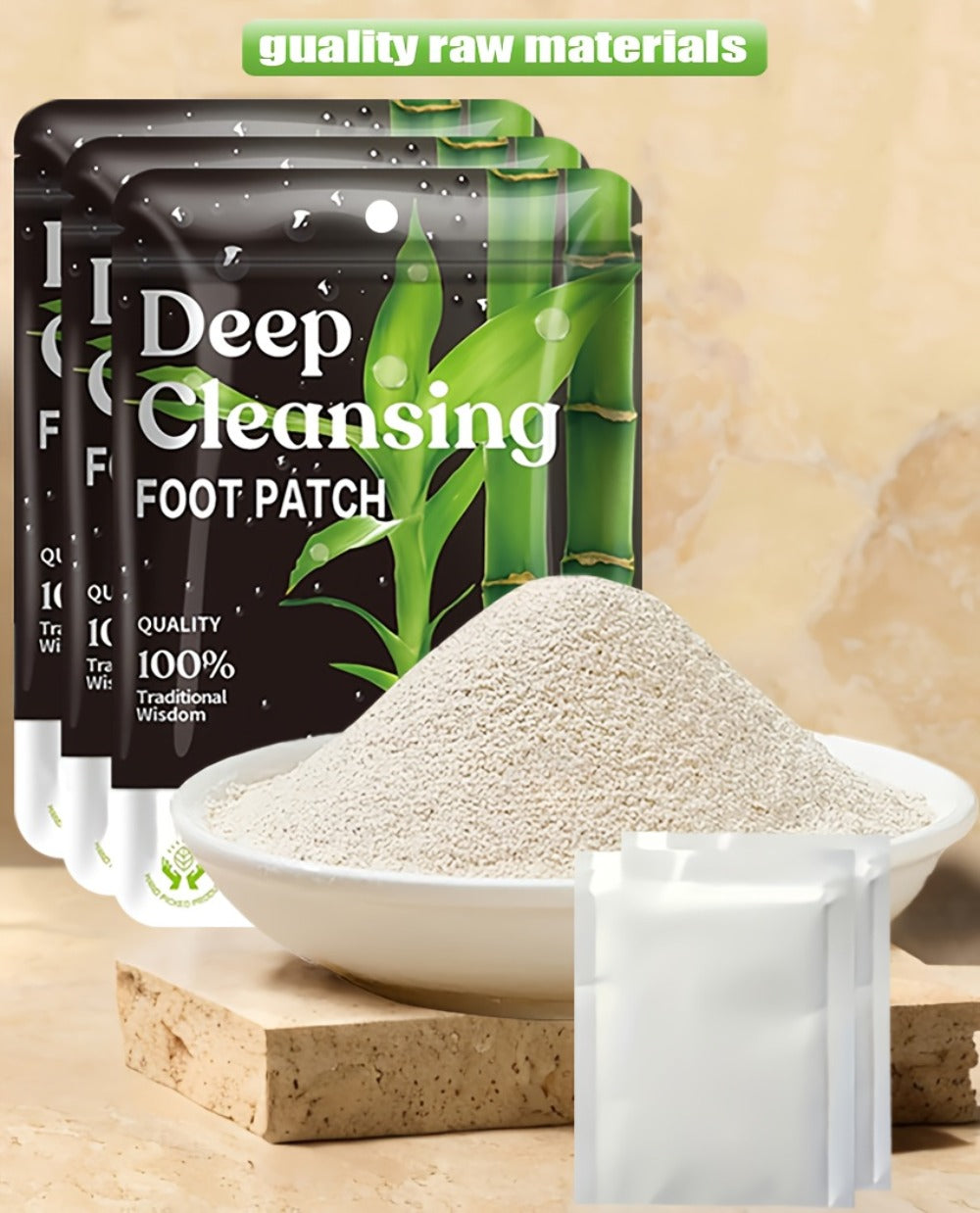 Detox Foot Patches with Bamboo Vinegar Ginger & Lavender – Natural Plant Formula Deep Cleansing Overnight Foot Pads — image 1