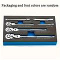 6-Piece Ratchet Wrench Set 1/4" 3/8" 1/2" Drive – Rotating Head Ratchet with Extension Bar, Chrome-Plated Stainless Steel — i