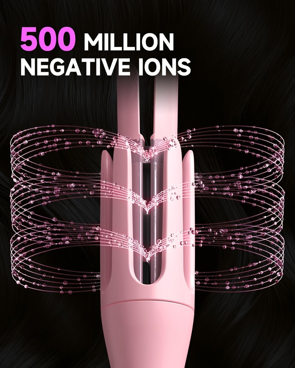 Automatic Curling Iron for Women with Ionic Technology, 4 Temperature Settings, 3 Timer Options, Dual-Direction Rotation — im