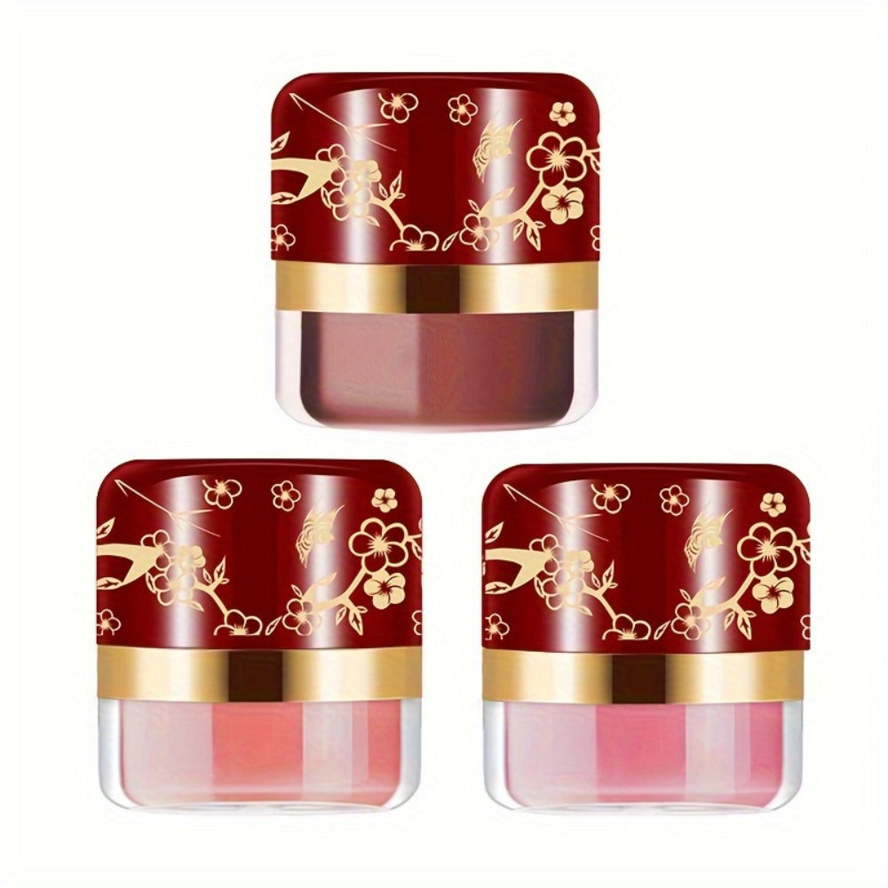 Powder Blush Set 3 Colors with Pearl Powder Rose Oil & Squalane Formula, for Makeup, Travel and Everyday Vanity Use — image 4