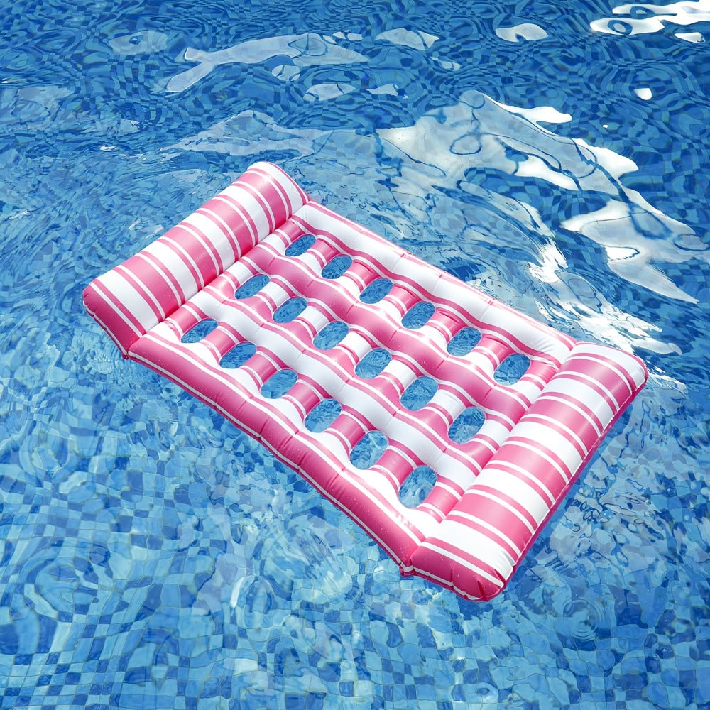 Pool Float Striped Tanning Mat with Built-In Headrest, 51.18 x 27.56 Inches and Three Color Selections — image 7