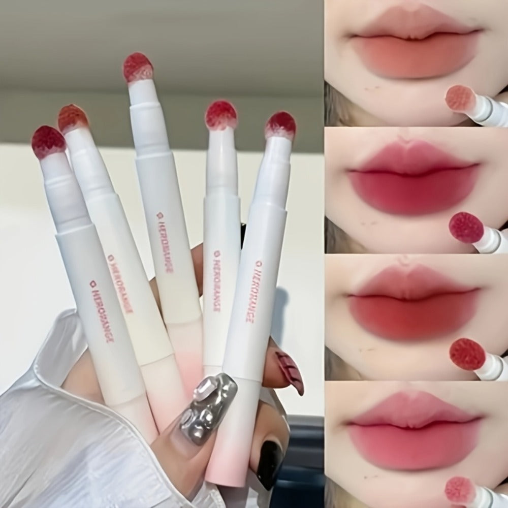 Velvet Matte Lip Glaze 5pcs Set, Waterproof Sweat-Resistant Non-Stick Cup Liquid Lipstick, Mist Texture Smooth Application — 