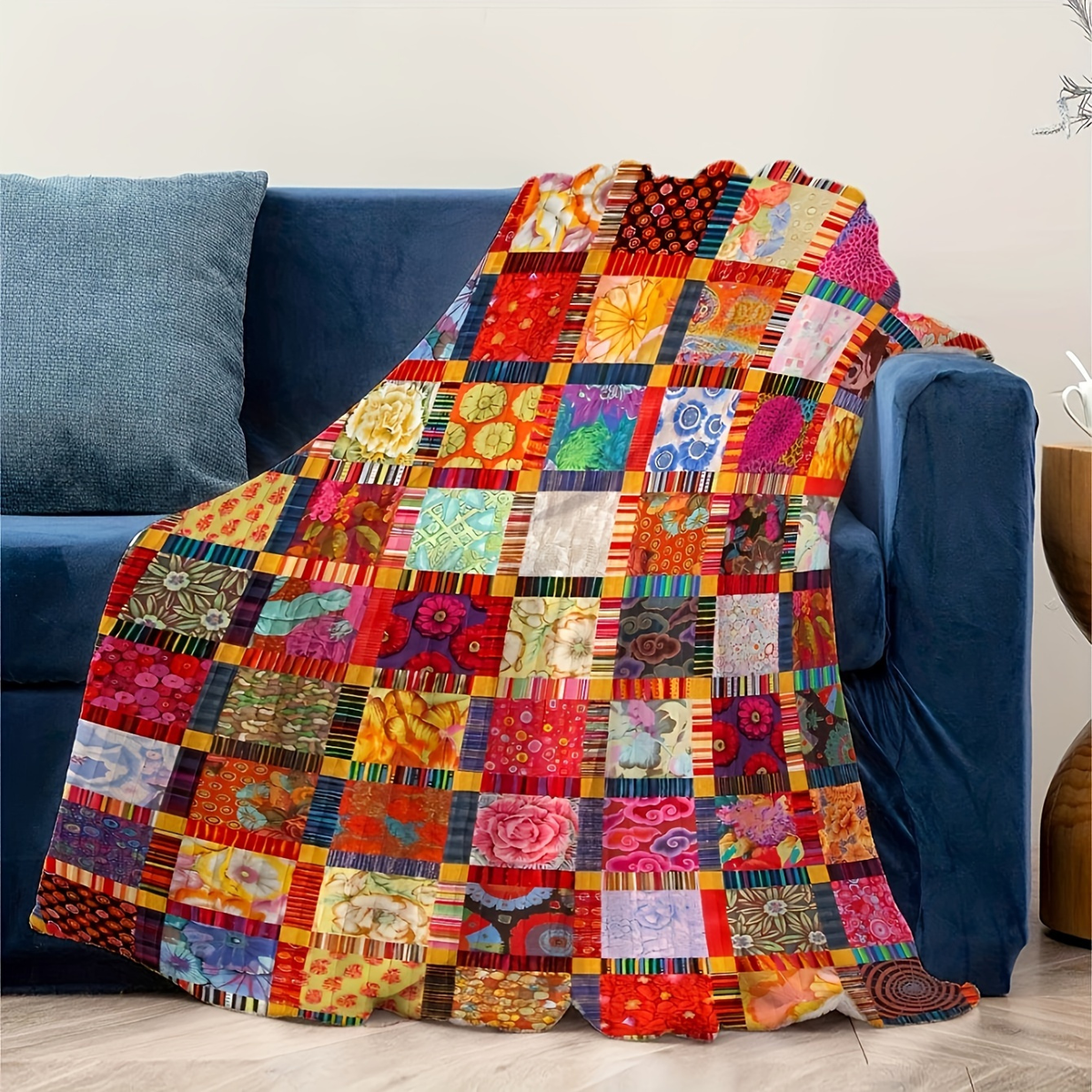 Fleece Throw Blanket Geometric Space Lodge Pattern – Ultra Soft Flannel Cozy Bed Sofa Blanket 60x80 Inches — image 8