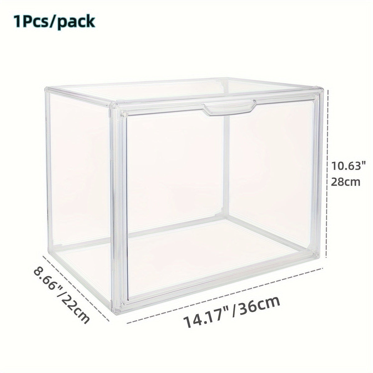 Clear Display Case Set of 3, Dustproof Transparent Storage Box Organizer for Collectibles, Car Models — image 22